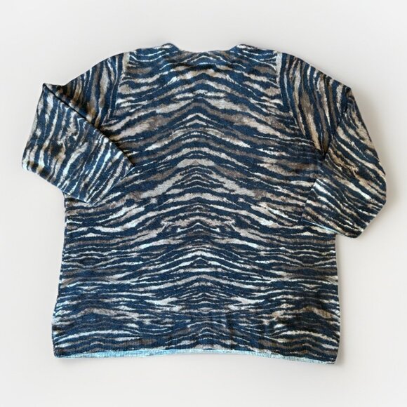 Talbots 100% Cashmere Animal Tiger Print Sweater Women's Plus Size 3X Casual - Picture 5 of 6